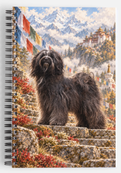 Tibet Terrier Notebook - A Sensitive Kind Black Edition 2027